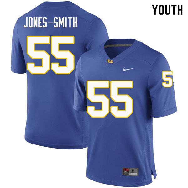 Youth #55 Jaryd Jones-Smith Pittsburgh Panthers College Football Jerseys Sale-Royal